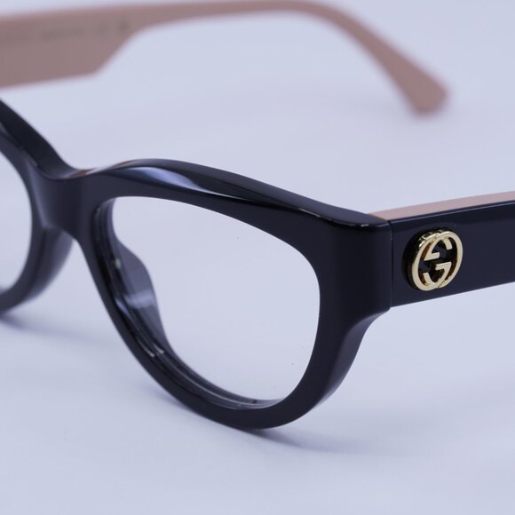 Gucci GG1665O 008 Eyeglasses Black/Nude 53mm Cat Eye Frame - Picture 6 of 12